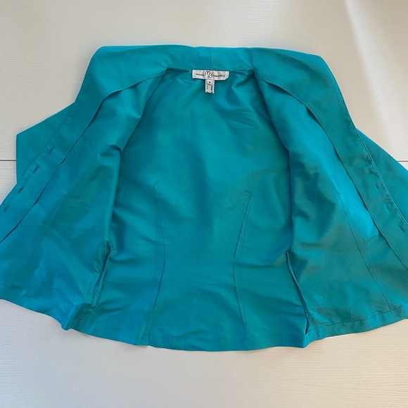 Marisa Baratelli 100% Thai Silk 3/4 Sleeve Button Down Jacket Blouse Size 8 - Picture 8 of 15